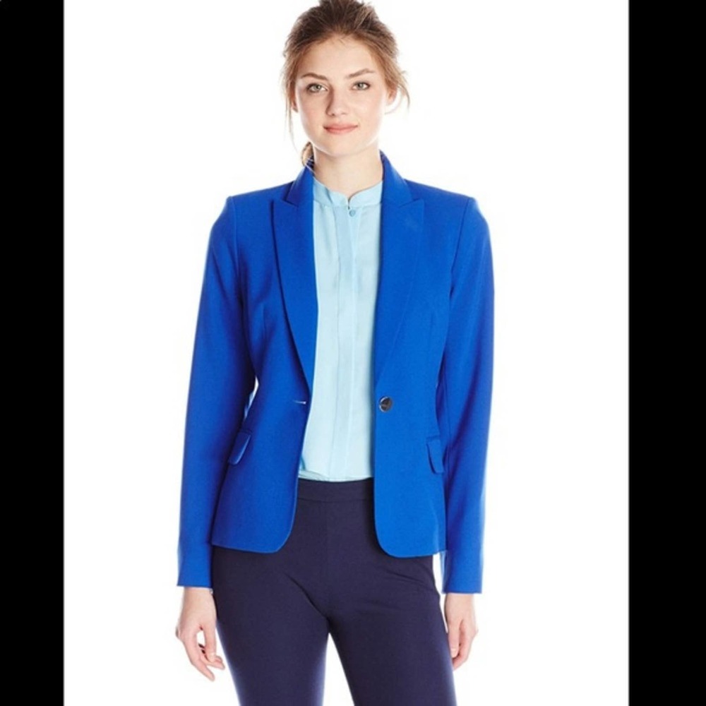 Calvin Klein Blue One Button Blazer Jacket